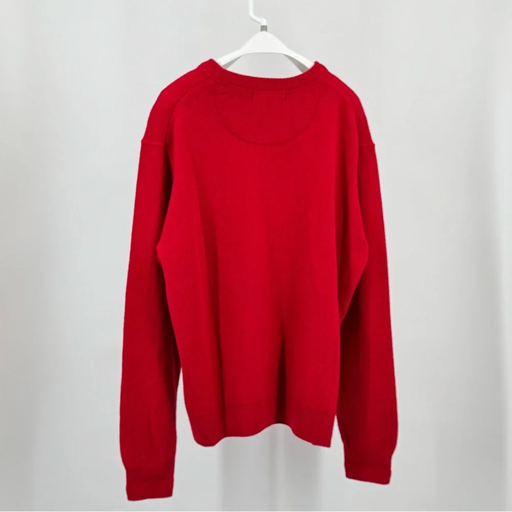 Orvis Men’s 100% Lambswool Red Crewneck Sweater Size L